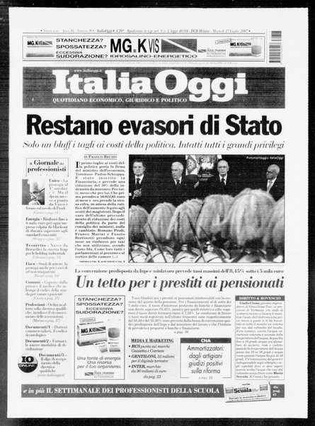 Italia oggi : quotidiano di economia finanza e politica